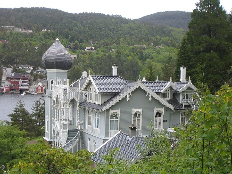 Ole Bull's villa on Lysøen island, an extravagant wooden mansion