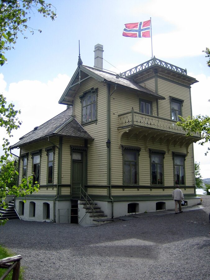 Edvard Grieg's villa at Troldhaugen on the Nordås lake