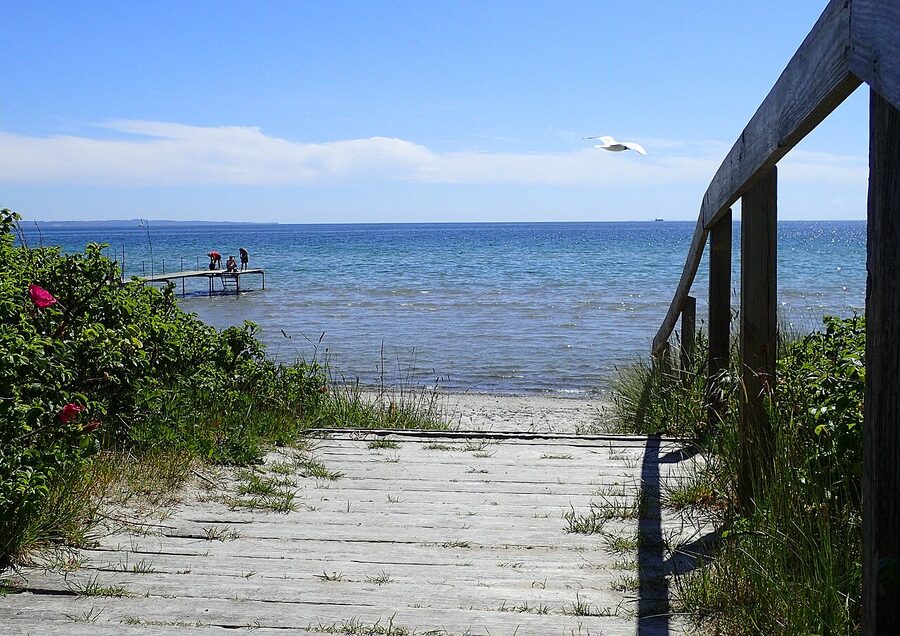 Bellevue beach on Aarhus Bay