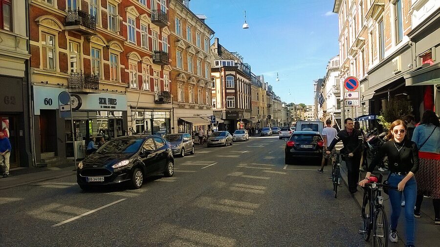 M.P. Bruuns Gade running through the Frederiksbjerg neighbourhood, Aarhus
