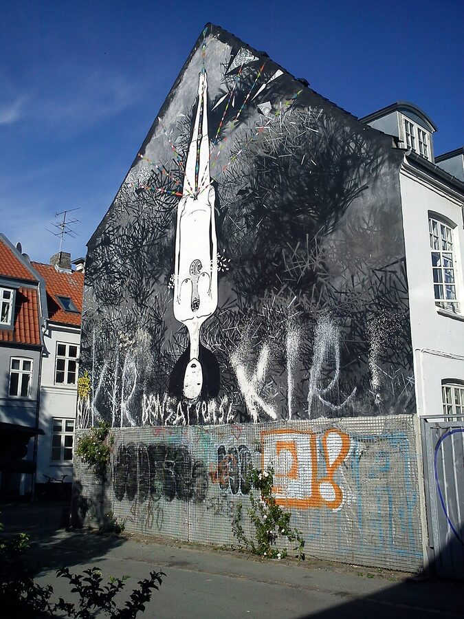 Cafes and shops in the Latinerkvarteret, Aarhus