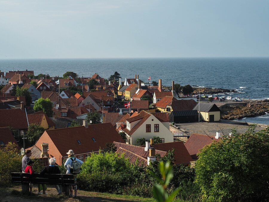 Bornholm coastal landscape with Baltic Sea