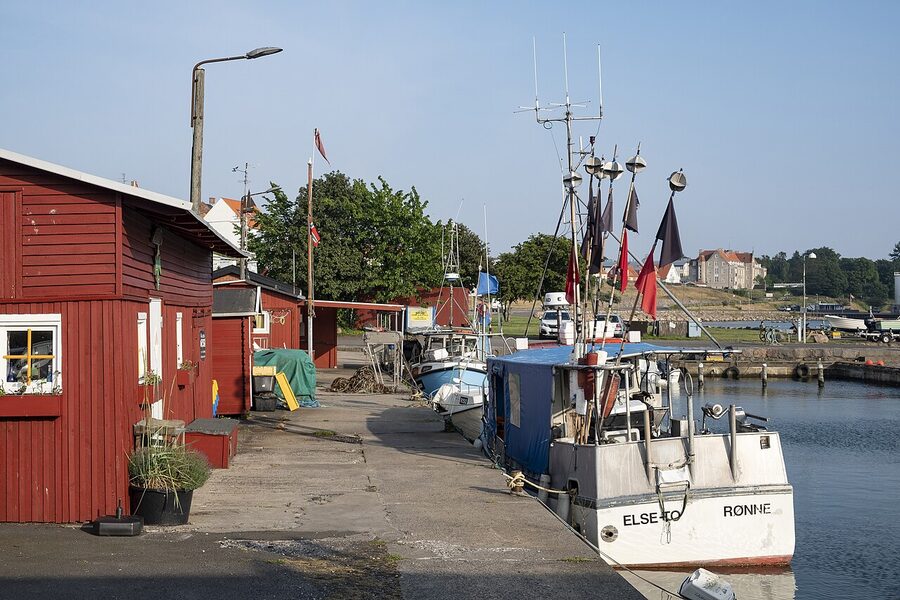Ronne old town on Bornholm, Denmark