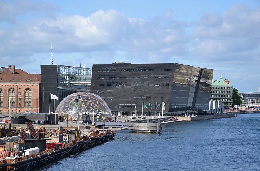 Black Diamond Royal Danish Library extension on Copenhagen waterfront