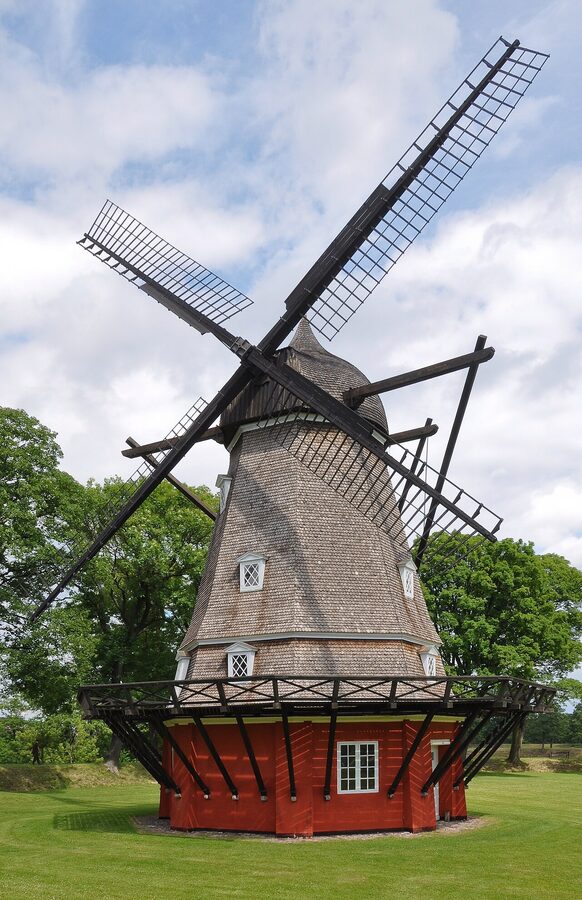 Windmill at the Kastellet star fortress in Copenhagen