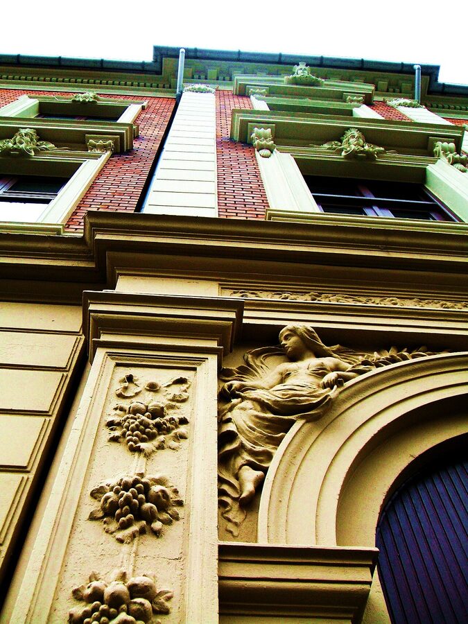 Vesterbro facade detail showing 19th-century apartment building