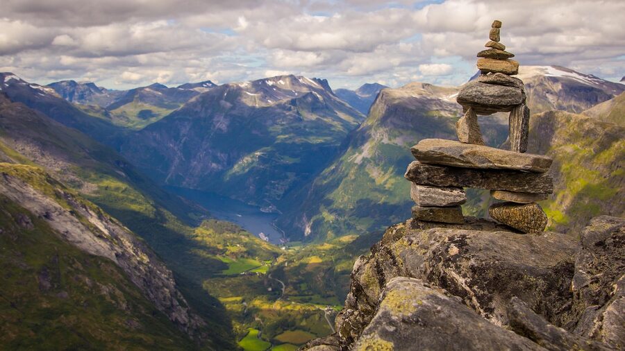 View from Dalsnibba above Geirangerfjord