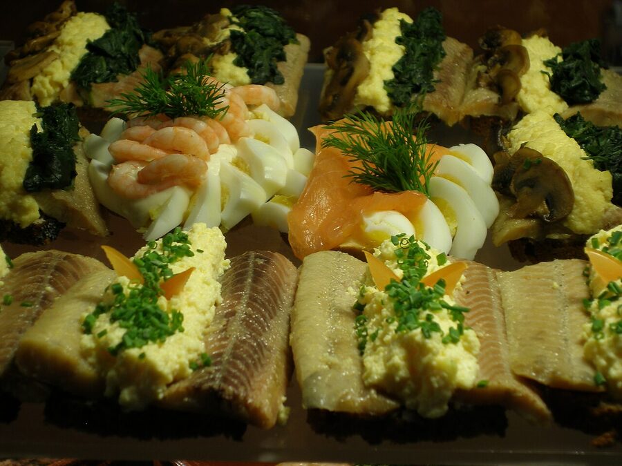 Open-faced seafood sandwiches at Ida Davidsen, Copenhagen