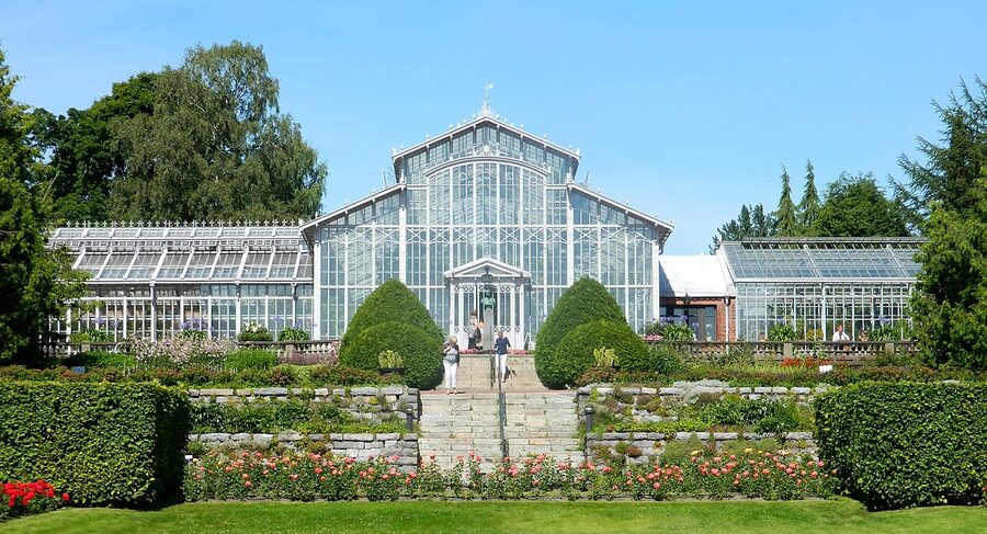The Winter Garden glasshouse interior in Helsinki