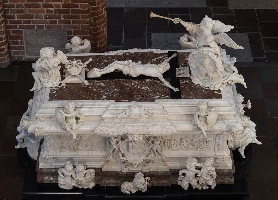 Sarcophagus of King Frederik IV in Roskilde Cathedral