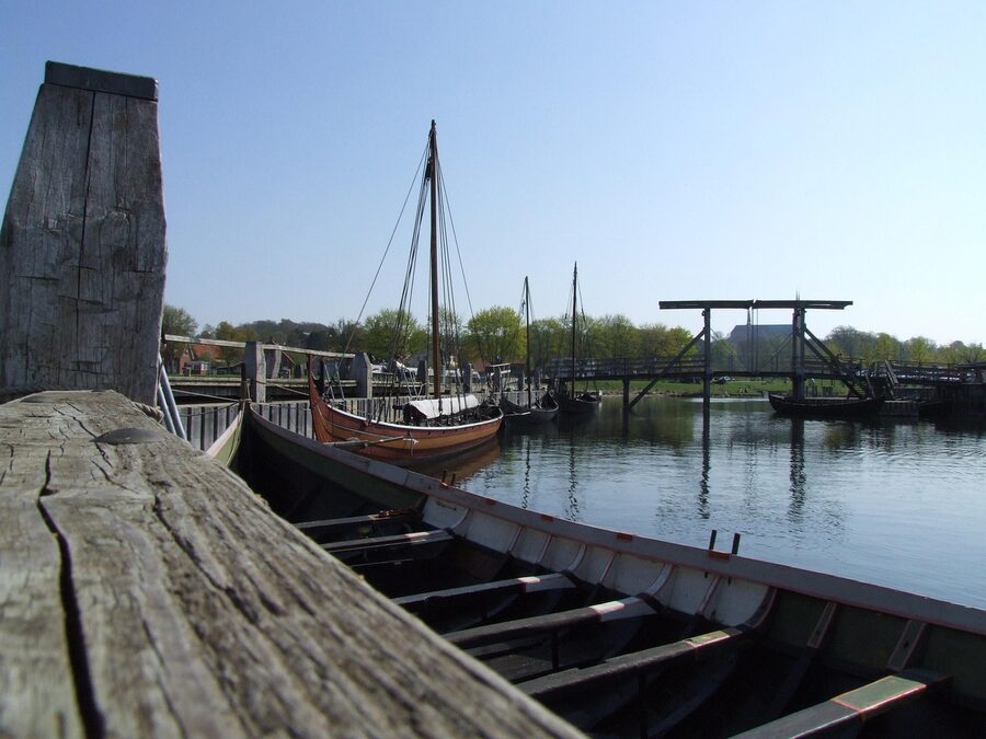 Viking ship reconstruction at the Roskilde Viking Ship Museum