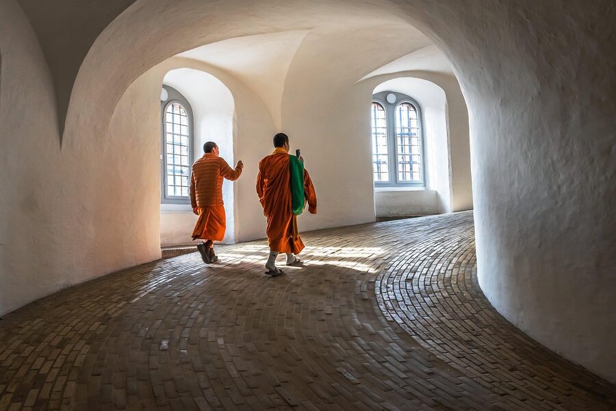 The interior spiral ramp of the Round Tower in Copenhagen