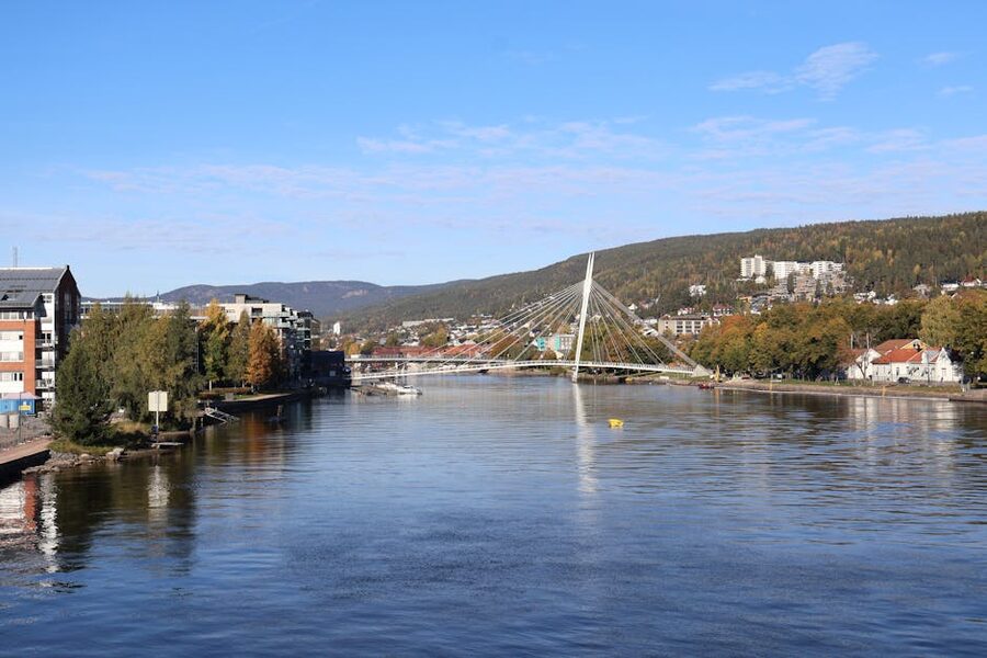 Drammen river bridge in Norway