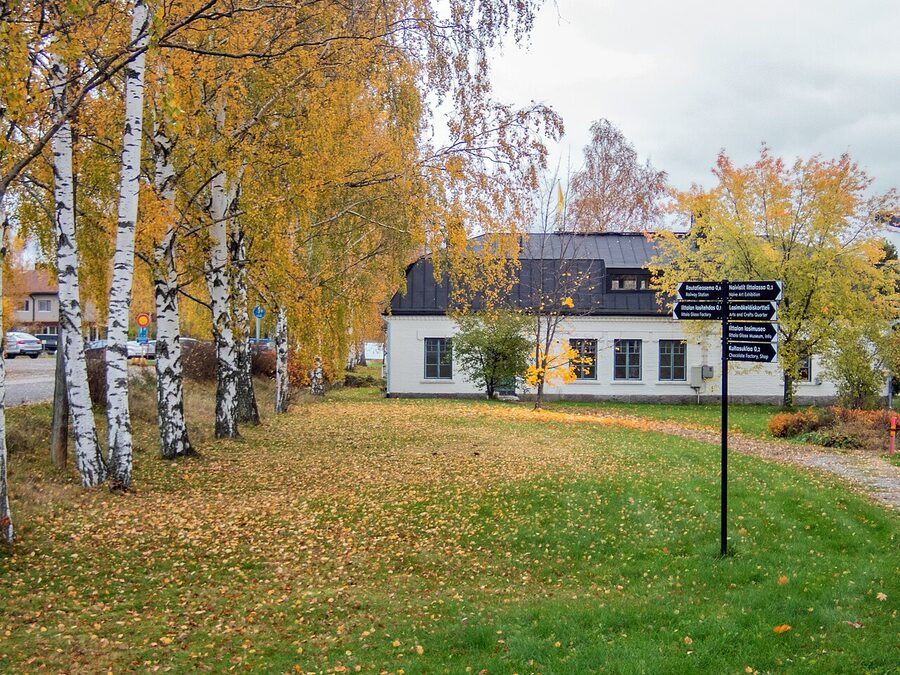 The Iittala glass village in southern Finland, the historic factory site