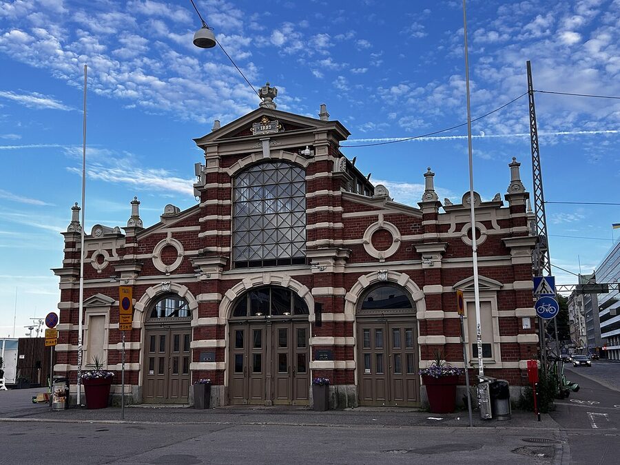 The Old Market Hall in Helsinki photographed in summer 2024