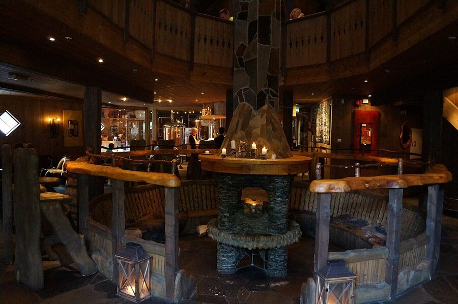 Inside the Ægir brewpub at Flåm