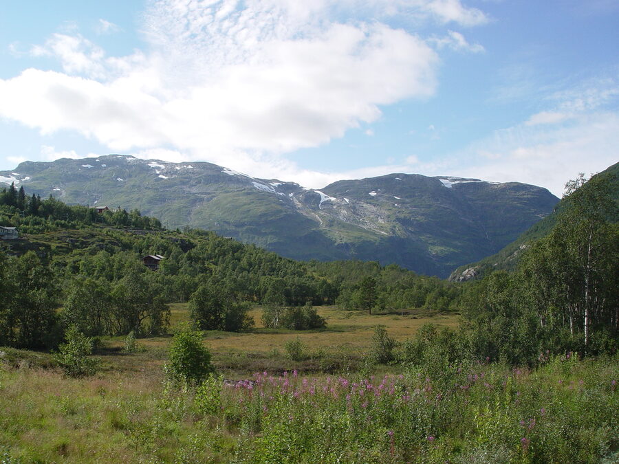 Flåm Railway emerging from one of the twenty hand-cut tunnels