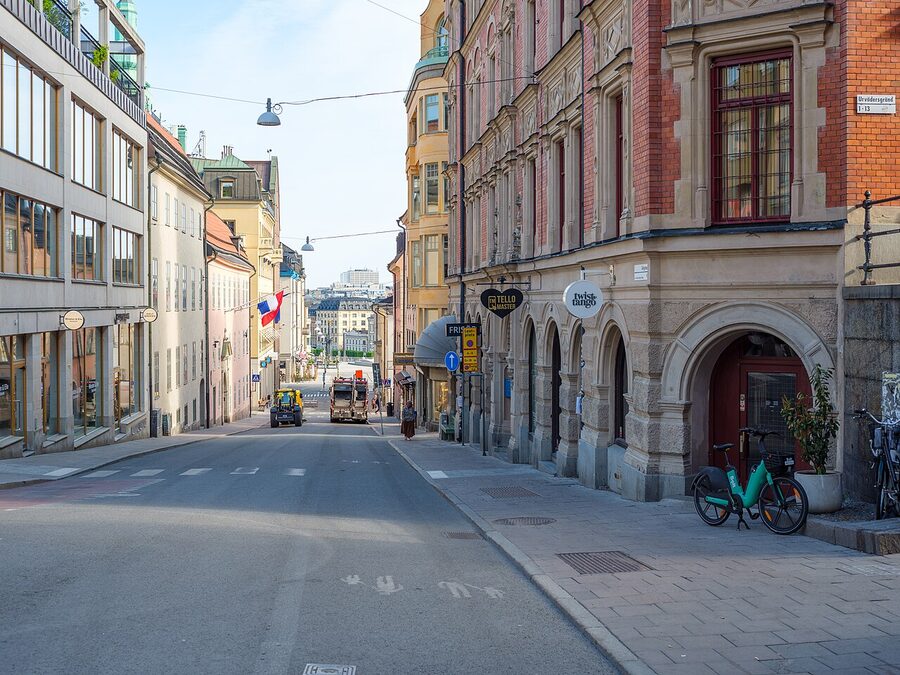 Götgatan, the central spine of Söder running south from Slussen to Skanstull