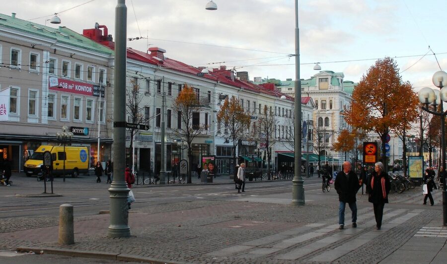 Kungsportsavenyn the main avenue in Gothenburg