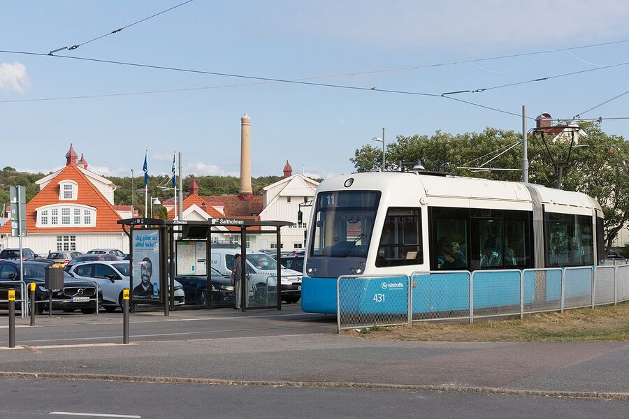 Tram terminating at Saltholmen for the archipelago ferry