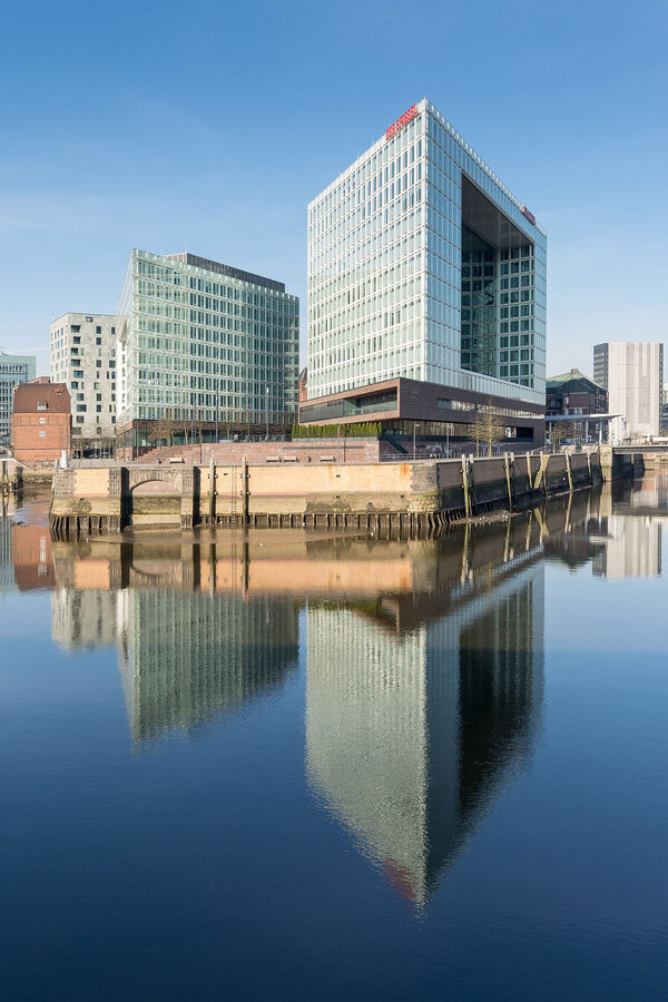 HafenCity district modern architecture next to the Speicherstadt