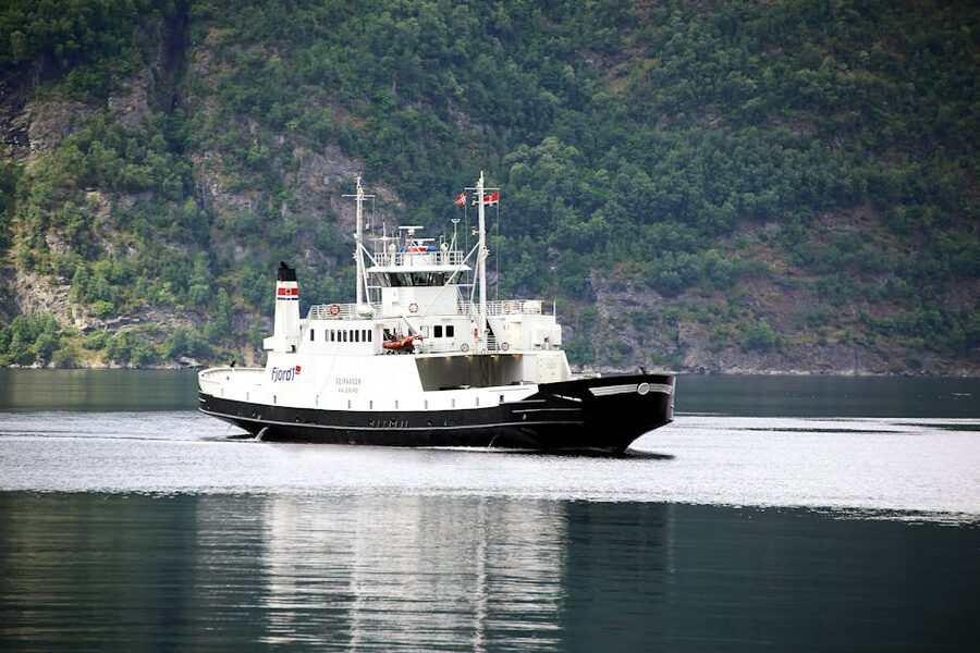 Norwegian ferry on the Hellesylt to Geiranger route