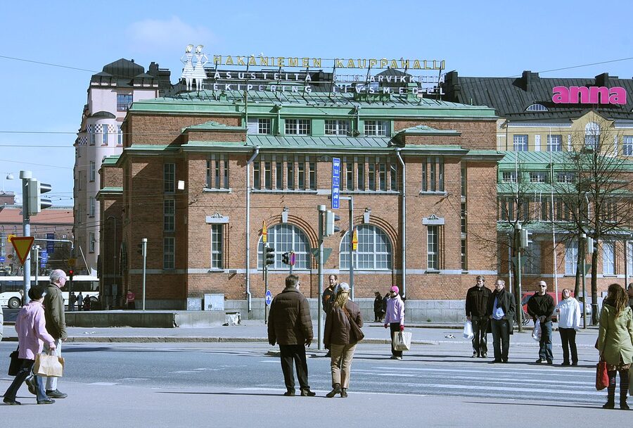 Exterior of Hakaniemi Market Hall Helsinki