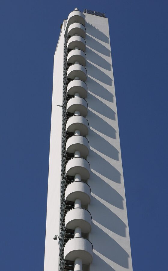 The functionalist tower of the Helsinki Olympic Stadium