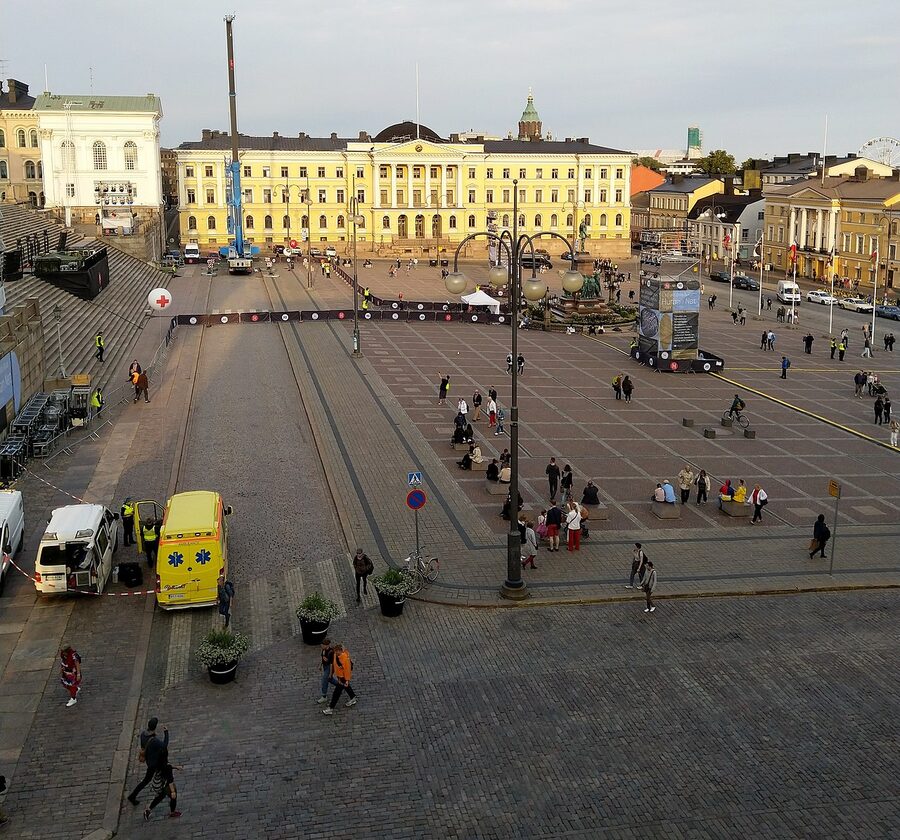 Senate Square Helsinki with Helsinki Cathedral in the background