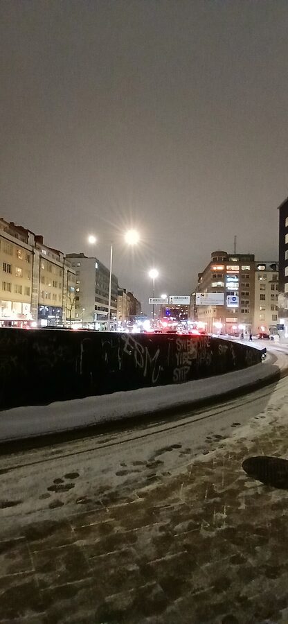 View north over Hornstull from a Södermalm rooftop