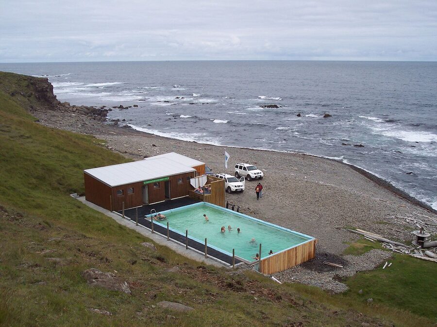 Krossneslaug pool on the edge of the Atlantic in the Westfjords