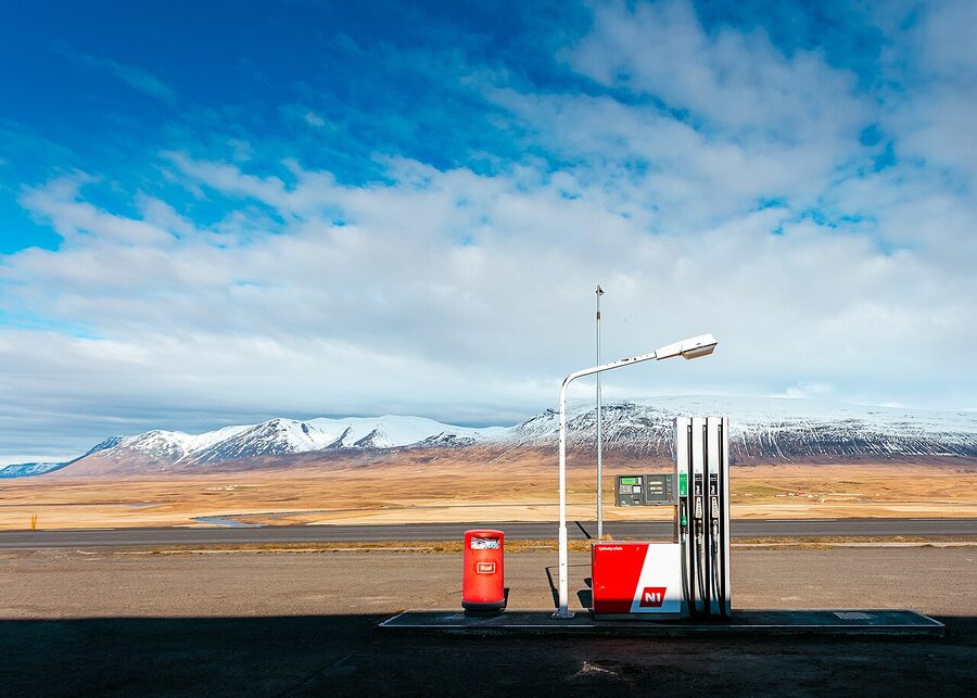 An N1 self-service petrol pump on a Ring Road forecourt