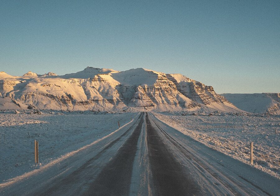 The Snæfellsnes peninsula with the glacier on the horizon