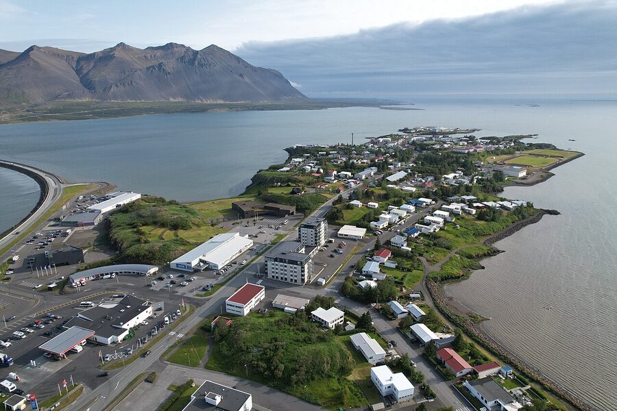 Borgarnes town in west Iceland
