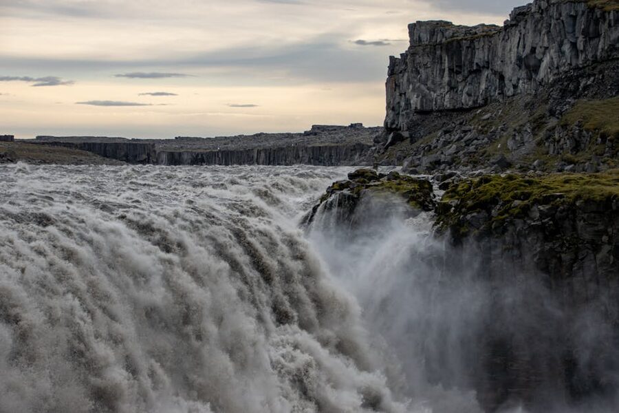 Dettifoss thundering over its 45-metre drop