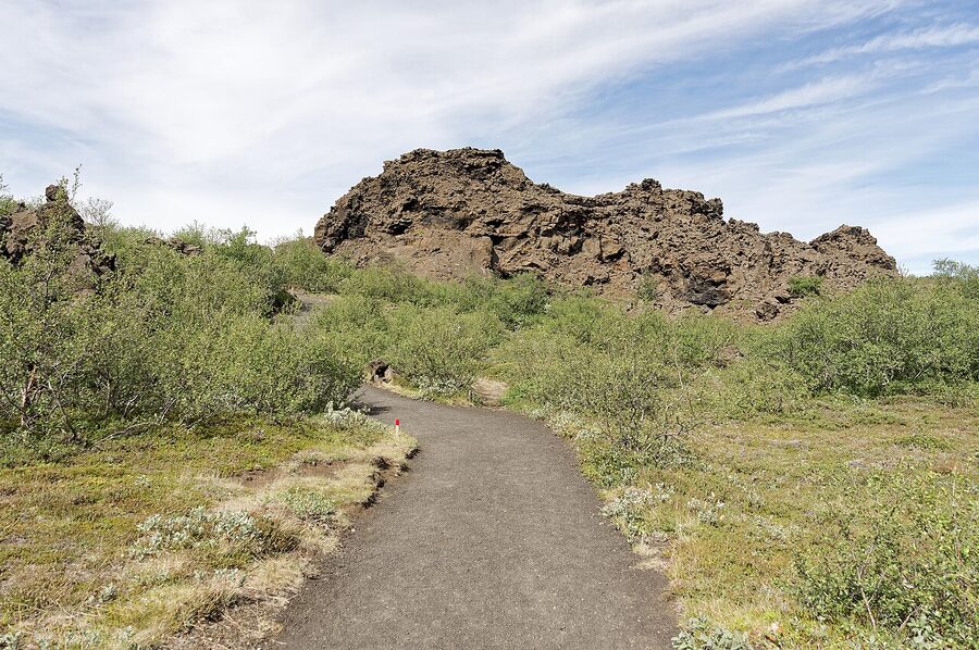 Dimmuborgir lava formations in north Iceland