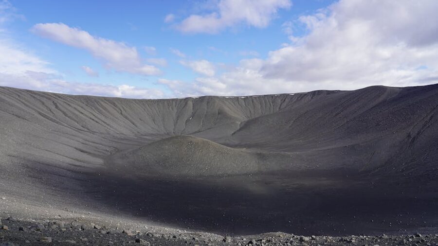 Hverfjall tephra crater rim