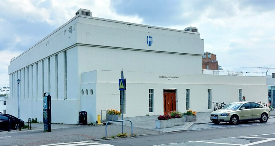 The 1937 Sundhöll Reykjavíkur building exterior, Iceland's first indoor swimming pool