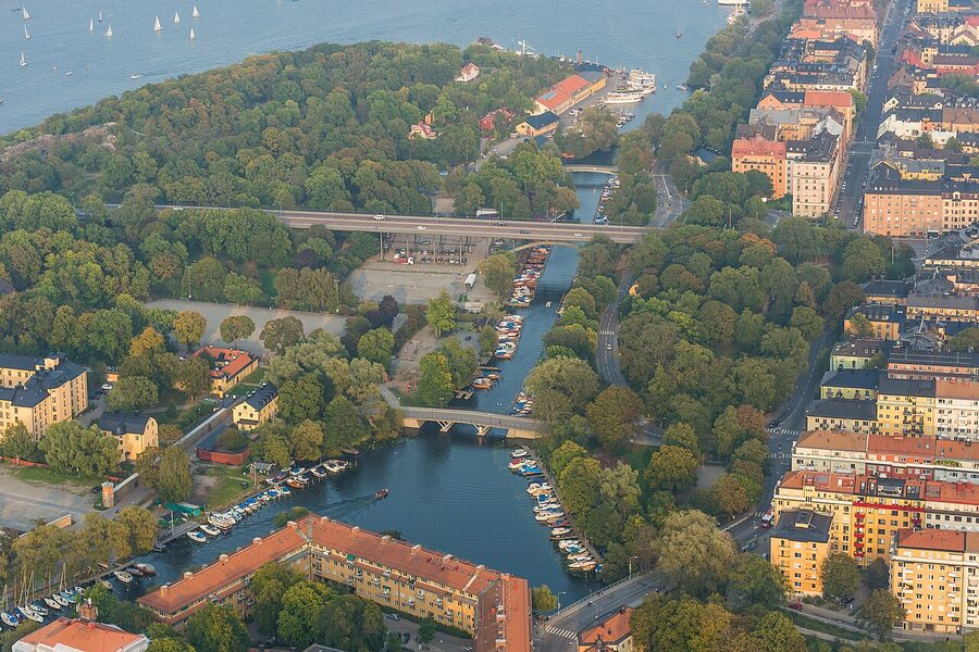 Långholmen, the wooded former-prison island west of Hornstull
