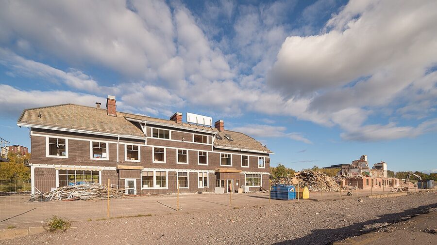 The old railway station building at Kiruna, photographed in 2017