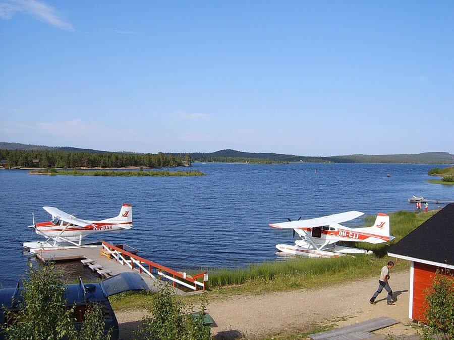View of Lake Inari from the shore