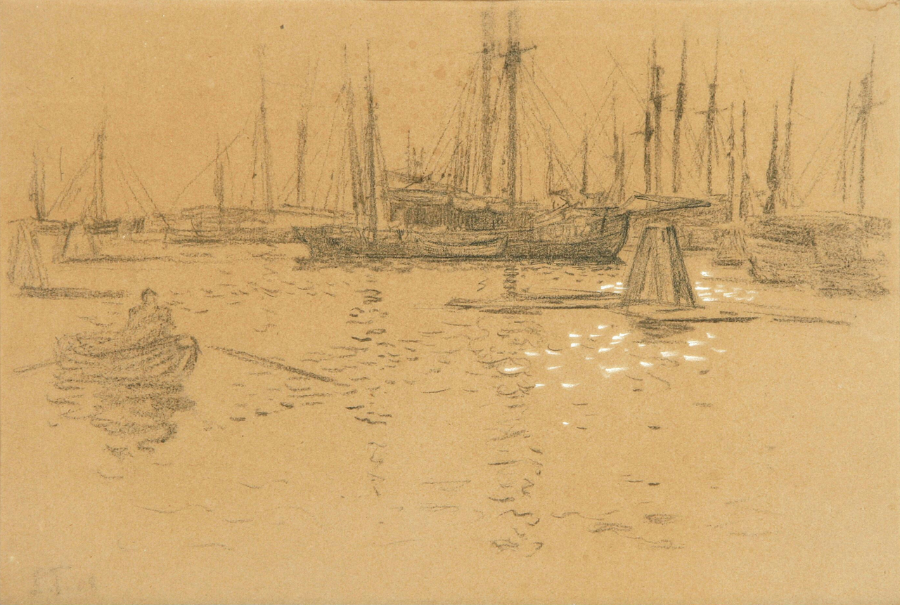 Laurits Tuxen's painting Parti fra Skagen Havn from 1908