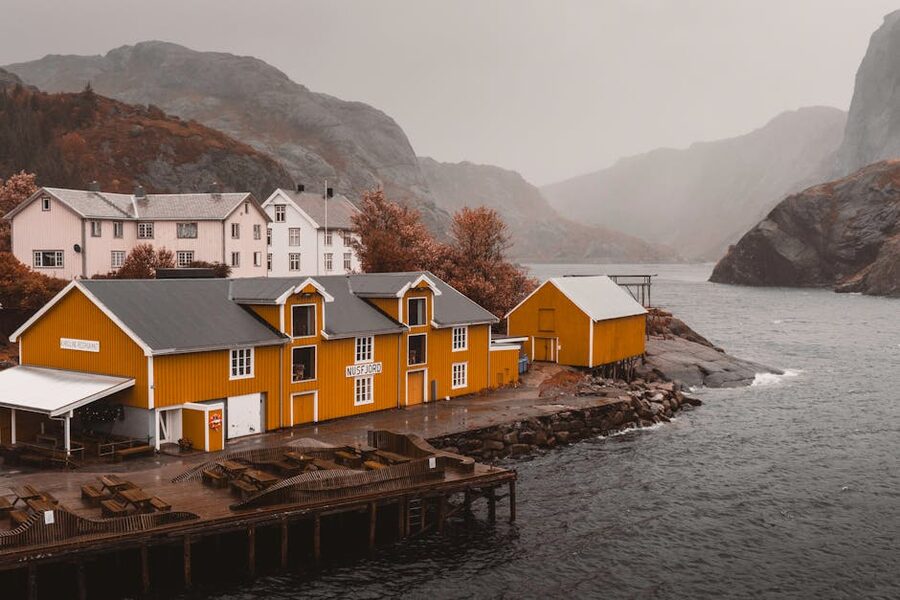 The preserved fishing village of Nusfjord