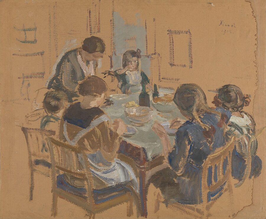 Ludvig Find, Frokost, painting from the National Museum of Art, Architecture and Design