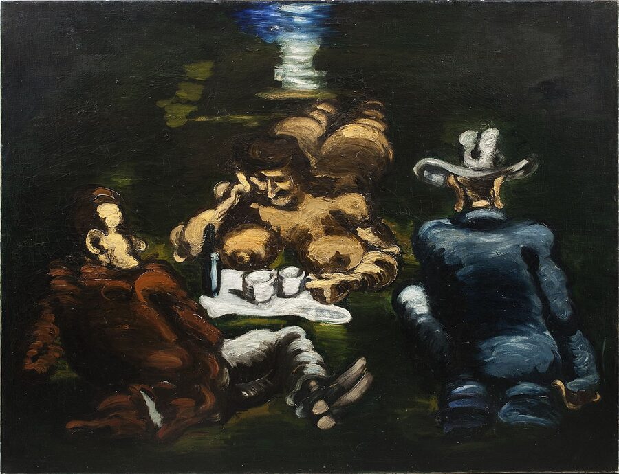 Vilhelm Lundstrøm, frokost i det grønne, 1920, painting from Statens Museum for Kunst