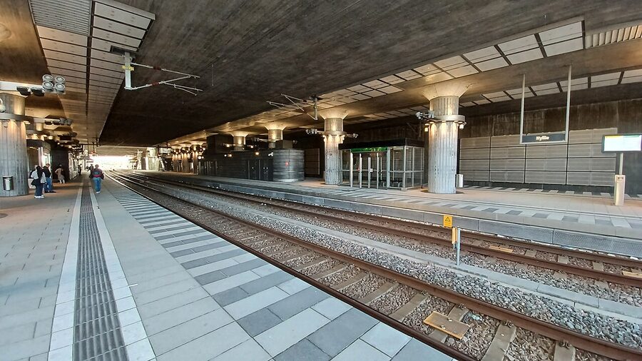 Hyllie station, the first Swedish stop after the Øresund tunnel