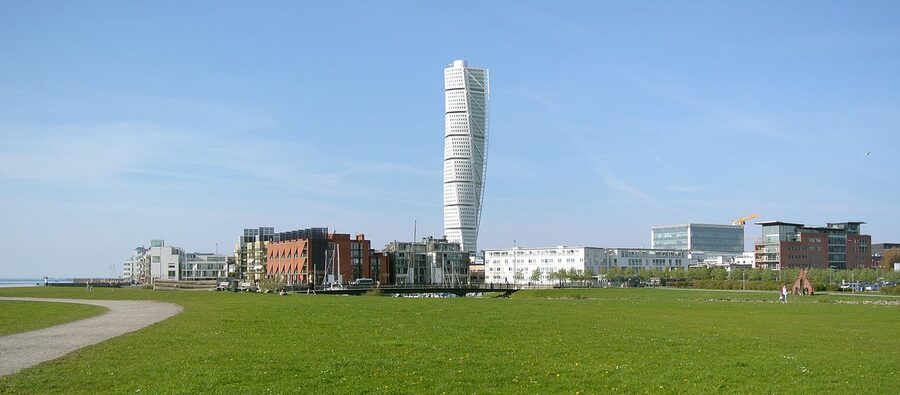Västra Hamnen panorama with Turning Torso visible on the right