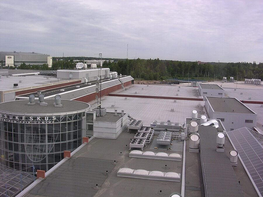 The exterior of Messukeskus Helsinki Fair Centre