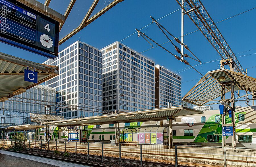 Pasila railway station from the rear