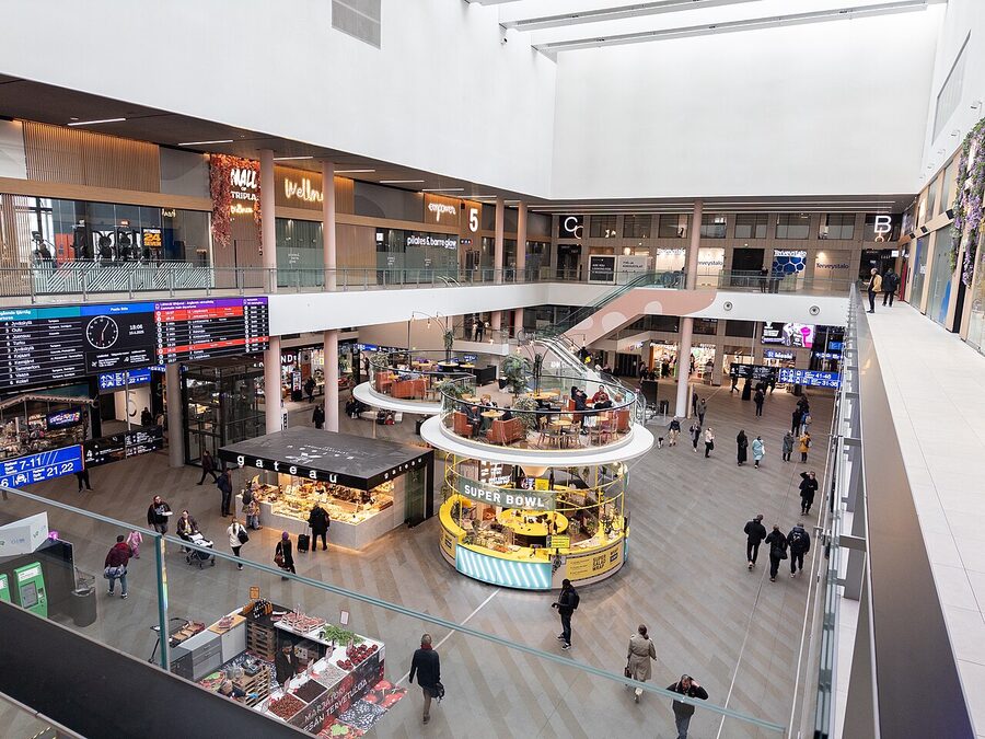 Inside Pasila railway station, Helsinki, 2025